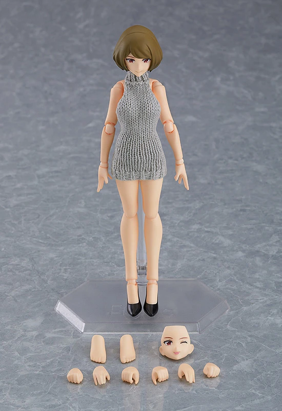 Max Factory Figma Female Body (Chiaki) With Backless Sweater Outfit - Image 7