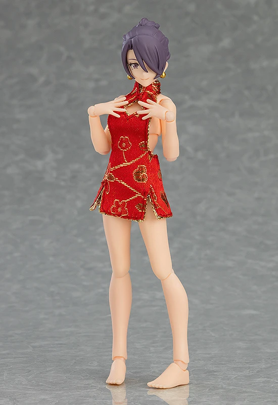 Max Factory Figma Female Body (Mika) With Mini Skirt Chinese Dress Outfit - Image 6