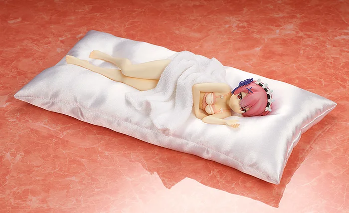 KADOKAWA Re:Zero -Starting Life In Another World- Ram: Sleeping Together Pink Lingerie Ver. 1/7 Scale Figure - Image 5
