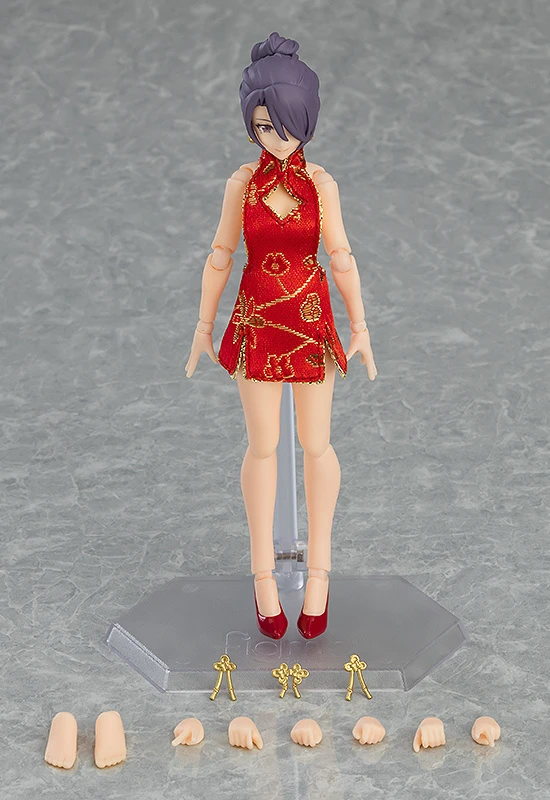 Max Factory Figma Female Body (Mika) With Mini Skirt Chinese Dress Outfit - Image 8