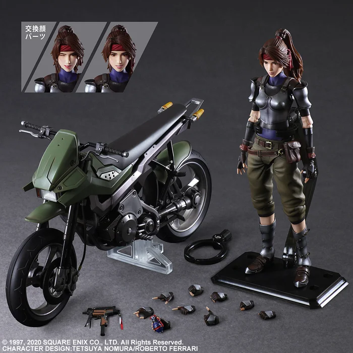 Square Enix Play Arts Kai Final Fantasy VII Remake Jessie & Motorcycle Set - Image 2