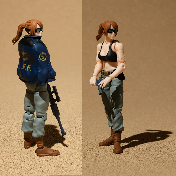 MegaHouse Gundam Military Generation Mobile Suit Gundam Cucuruz Doan's Island & The 08th MS Team Standard Infantry & Infantry Motorbike - Image 6