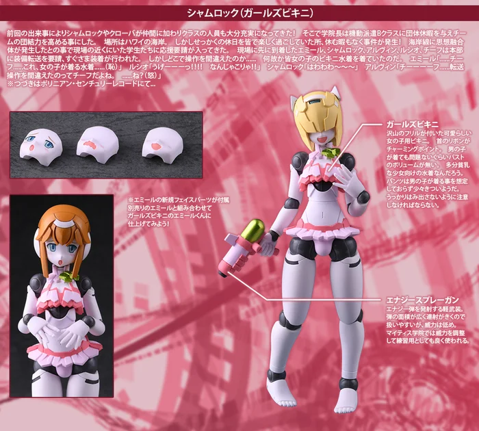 Robot Neoanthropinae Polynian Shamrock: Girl's Bikini Non-Scale Figure - Image 13