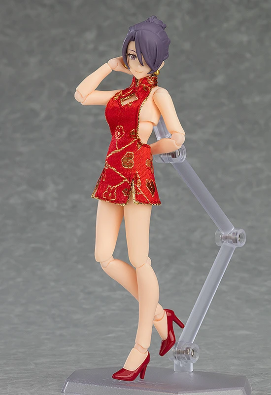 Max Factory Figma Female Body (Mika) With Mini Skirt Chinese Dress Outfit - Image 4